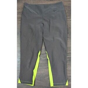 Nike Leggings Womens Small Gray Dri Fit Activewear Workout Stretch Yoga 19" Inse